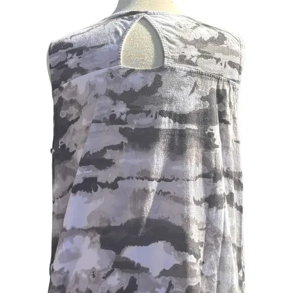 Cuddle Duds Tye Dye Dress Woman’s Sz XL Black Gray White Comfy - Picture 4 of 11